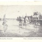 Sailboats Racing Day Nantucket MA Artist Ruth Haviland Sutton 1951 Vintage Postcard Sailboats Racing Day Nantucket MA Artist Ruth Haviland Sutton 1951 Vintage Postcard