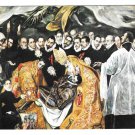 El Greco Burial of Count of Orgaz Detail Santo Tome Church Vintage Art Postcard 4X6