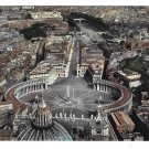 Italy Rome Vatican St Peter's Aerial View Piazza S Pietro Terni 4X6 Postcard