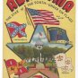 AL Large Letter Alabama Star of the South Six Flags Vintage 1942 Linen Postcard