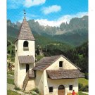 Italy St Cyprian Chapel Tires am Rosengarten Dolomites Alps Church J F Amonn 4X6 Postcard