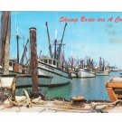 Shrimip Boats are a comin' Harbor Key West Florida Marty Gold Photographer Postcard