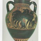 Greece Rhodes Museum Figure Black Attic Amphora Vtg 4X6 Postcard