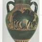 Greece Rhodes Museum Figure Black Attic Amphora Vtg 4X6 Postcard