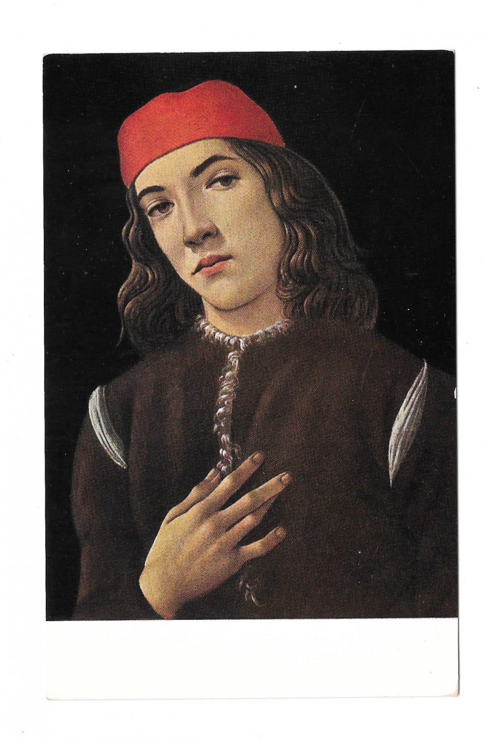 Botticelli Portrait of a Youth Washington DC National Gallery of Art Postcard