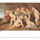 Peter Paul Rubens Children The Fruit Bearers Art Postcard F A Ackermann Munich