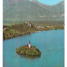 Yugoslavia Slovenia Lake Bled Island Julian Alps 4X6 Pomurski Tisk Postcard