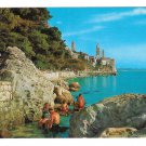Croatia Rab Island Adriatic Sea Cliffs Beach Swimmers Vtg 4X6 Vjesnik Postcard