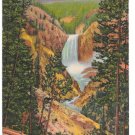 Yellowstone Park Grand Canyon Lower Falls from Artist Point Posted 1954 Linen Postcard Yellowstone Park Grand Canyon Lower Falls from Artist Point Posted 1954 Linen Postcard