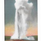 Wyoming Yellowstone National Park Old Faithful Geyser 150 Ft Vtg Haynes 13040 Postcard