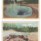 WY Yellowstone Park Punch Bowl Spring Morning Glory Pool 2 Haynes Vntg Linen Postcards WY Yellowstone Park Punch Bowl Spring Morning Glory Pool 2 Haynes Vntg Linen Postcards