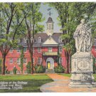 Williamsburg VA Wren Building College of William and Mary Curteich Vntg Linen Postcard Williamsburg VA Wren Building College of William and Mary Curteich Vntg Linen Postcard