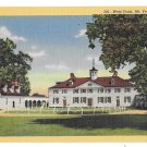 VA Mount Vernon West Front View Home of George Washington Vntg Reynolds Linen Postcard