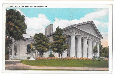 Arlington VA Custis Lee Mansion Posted 1932 Washington News Company Postcard