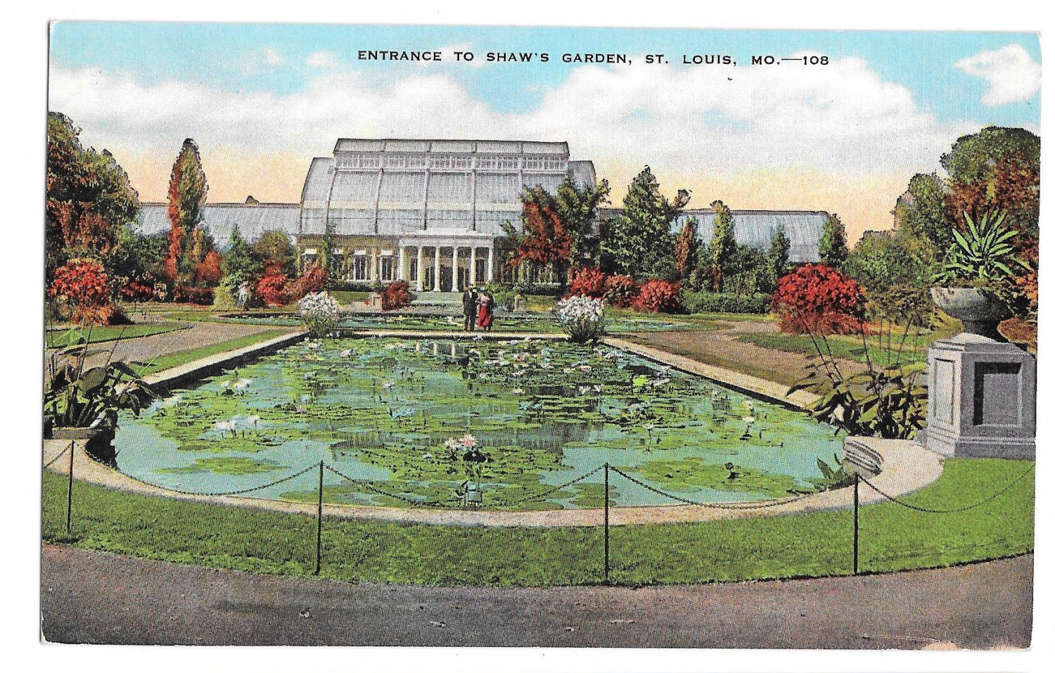 MO St Louis Shaws Garden Entrance St Louis Greeting Card Co Postcard