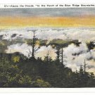 VA Above the Clouds Heart of the Blue Ridge Mountains 1943 Asheville Postcard Co