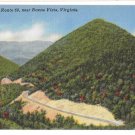 VA US Route 60 near Buena Vista Blue Ridge Mountains Linen Postcard Highway