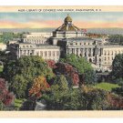 Washington DC Library of Congress and Annex Linen Postcard B S Reynolds
