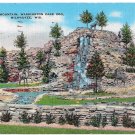 WI Milwaukee Sheep Mountain Washington Park Zoo Kropp 1944 Linen Postcard
