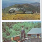 Mt. Washington NH 2 Cog Railway Postcards Old Peppersass Two Trains Meet