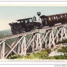 Cog Railway Mt Washington NH Train on Jacobs Ladder to Tip Top House Postcard