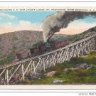 Cog Railway Mt Washington NH Train on Jacobs Ladder J V Hartman ca 1915 Postcard