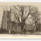 RPPC UK London England Croydon Parish Church View w Cemetery Glossy Photo of a Photo