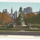 Philadelphia PA Skyline George Washington Monument Eakins Oval Don Ceppi Postcard 4X6