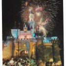 Disneyland Fantasyland Sleeping Beautys Castle Fireworks Night View Vtg Postcard