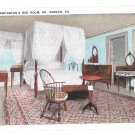 VA Mount Vernon George Washington's Bed Room Tichnor Vtg Postcard Virginia
