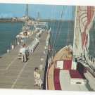 NJ Atlantic City Inlet Pier Sailboats Fishing Boats Vintage Postcard