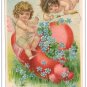 Cupid Cherubs Hearts Forget me Nots Valentine Day Embossed UND Postcard 1907