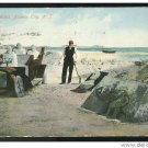 Sand Artist Atlantic City NJ Auto Passenger 1910 Flag cancel Altoona PA Postcard