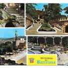 Spain Barcelona Guell Park Multiview Vintage Otto Reuss 4X6 Postcard