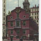 Boston MA Old State House Massachusetts Pedestrian Street View UNCO Postcard