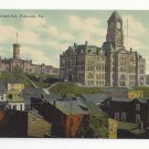 Pottsville PA Court House and Jail F. M. Kirby & Co. Postcard Columbia Machine Cancel