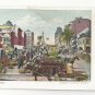 Montreal Canada Jacques Cartier Street Market Horse Drawn Carts Antique Postcard