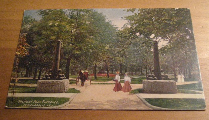 Military Park Entrance Indianapolis Indiana Postcard