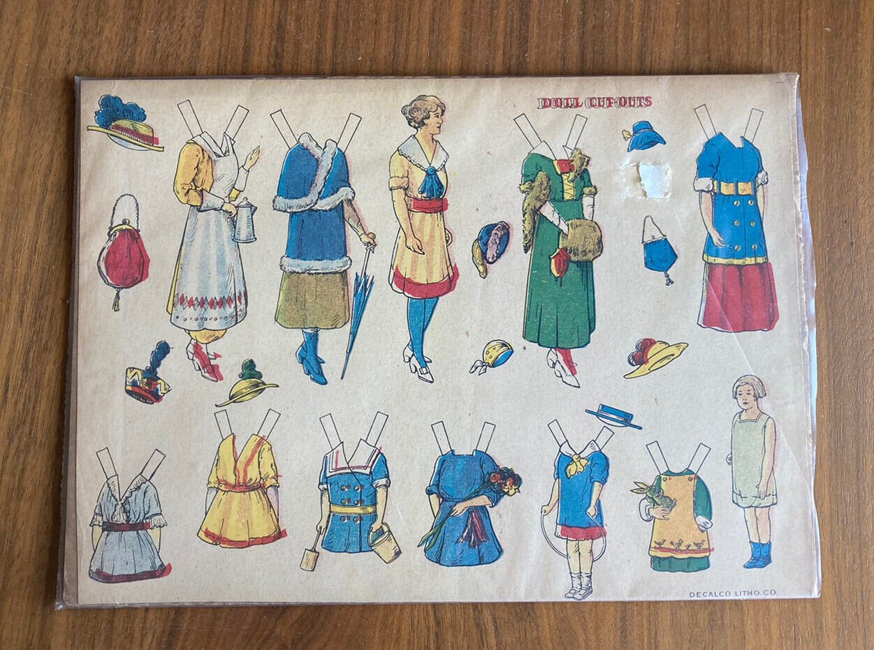 Decalco Litho CO Doll Cut Outs Paper Dolls Uncut