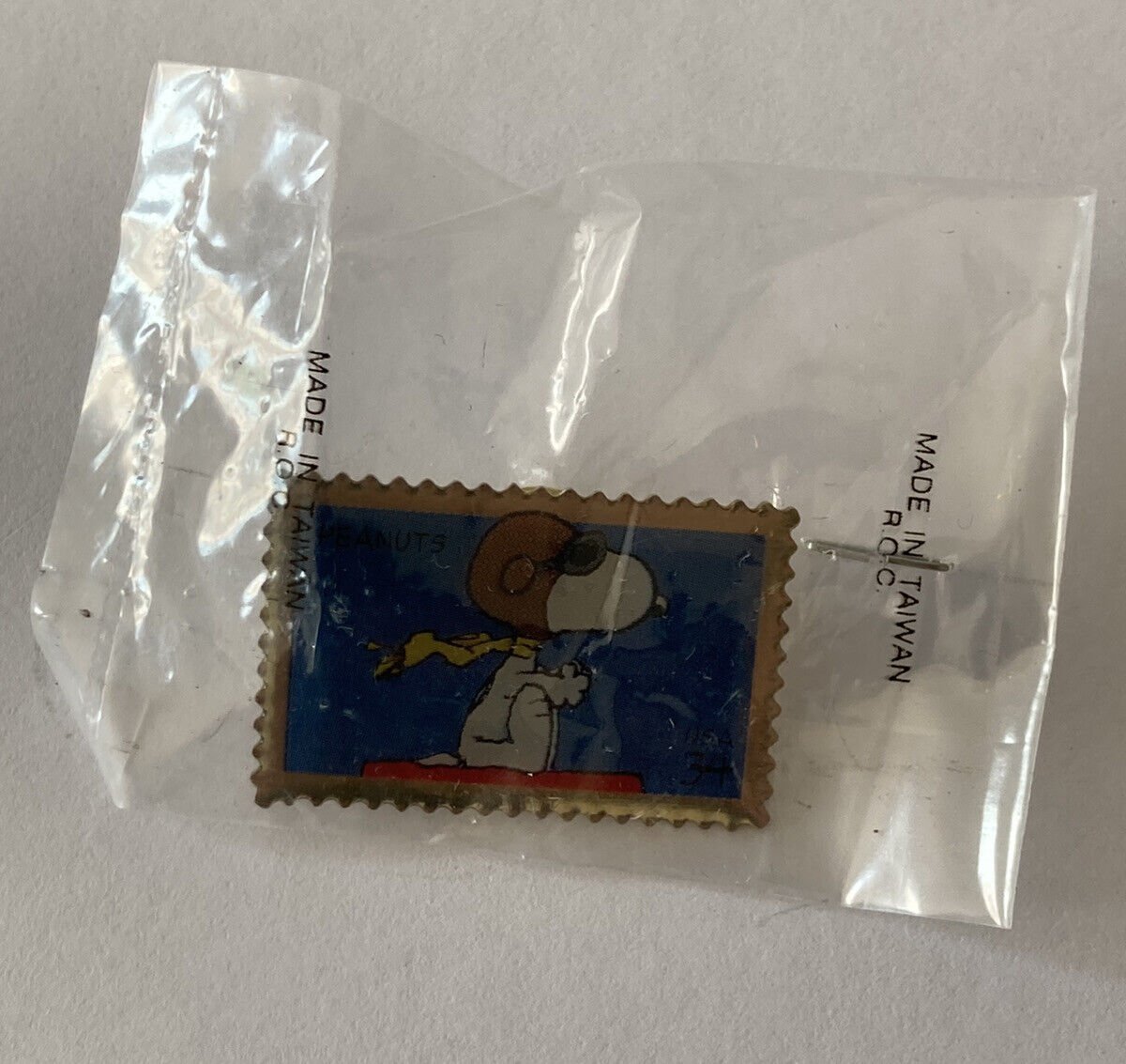 Snoopy Flying Ace Red Baron Pin Peanuts USPS Postal Stamp Pin