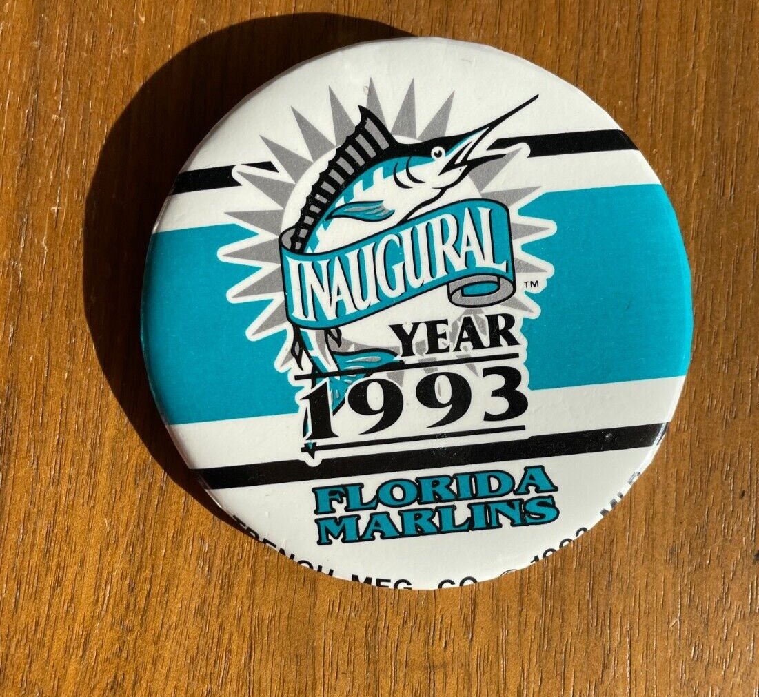 Inaugural Year 1993 Florida Marlins Button Pin MLB Baseball Button