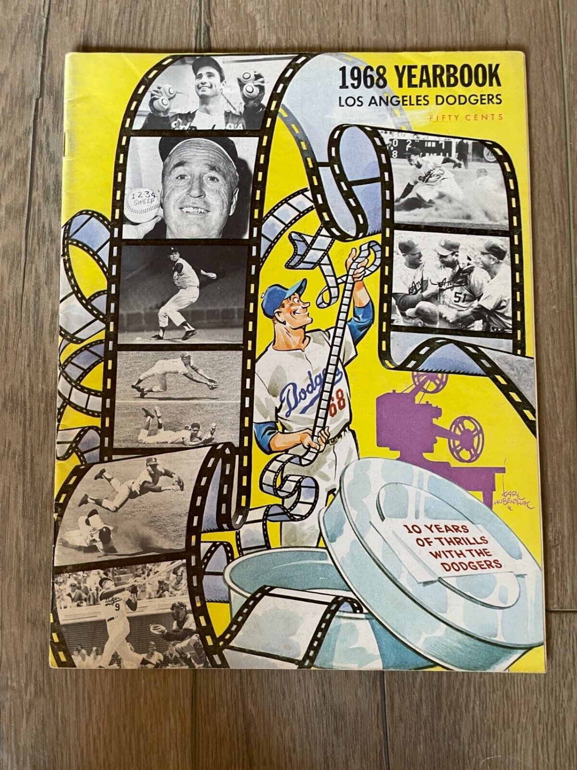 1968 Los Angeles Dodgers Baseball Yearbook Vintage