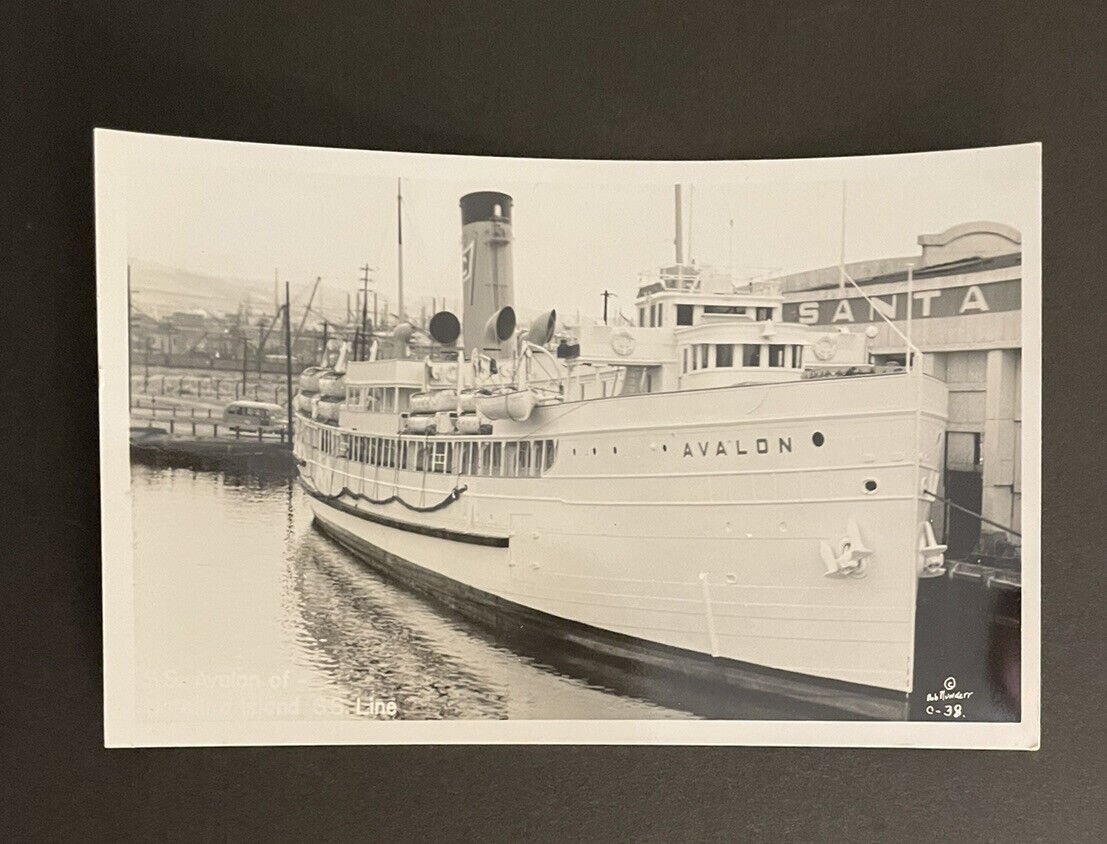 SS Avalon Ship Of Catalina Island S.S. Line Postcard RPPC