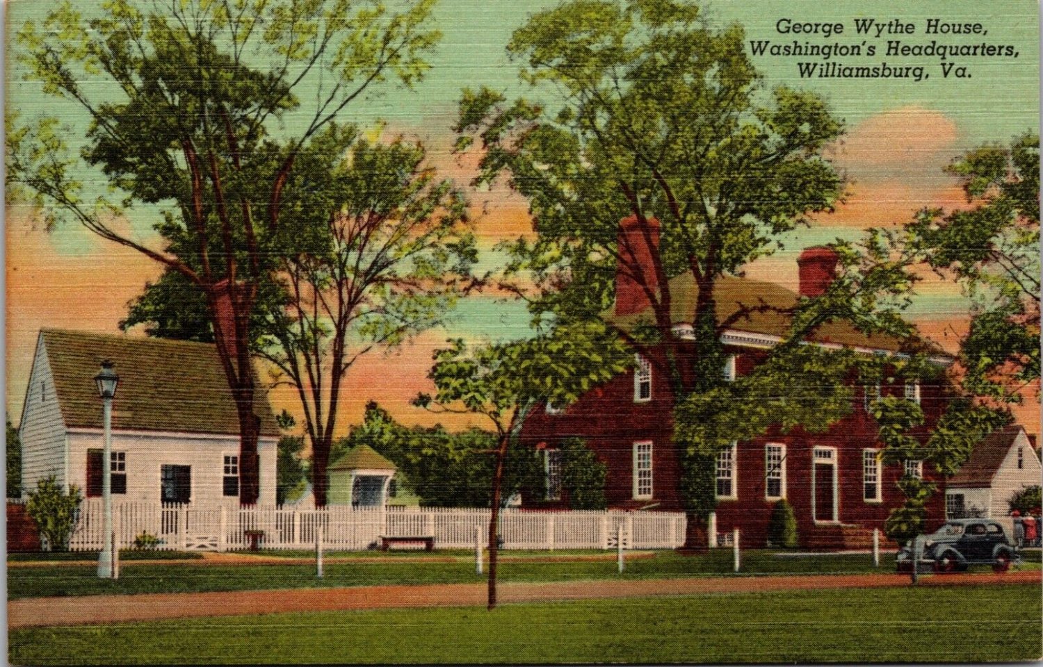 George Wythe House Washington's Headquarters Williamsburg Virginia Postcard