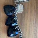 Kathy Van Zeeland Black Hearts Charm Keychain Key Chain For Purse Bag Charm Kathy Van Zeeland Black Hearts Charm Keychain Key Chain For Purse Bag Charm