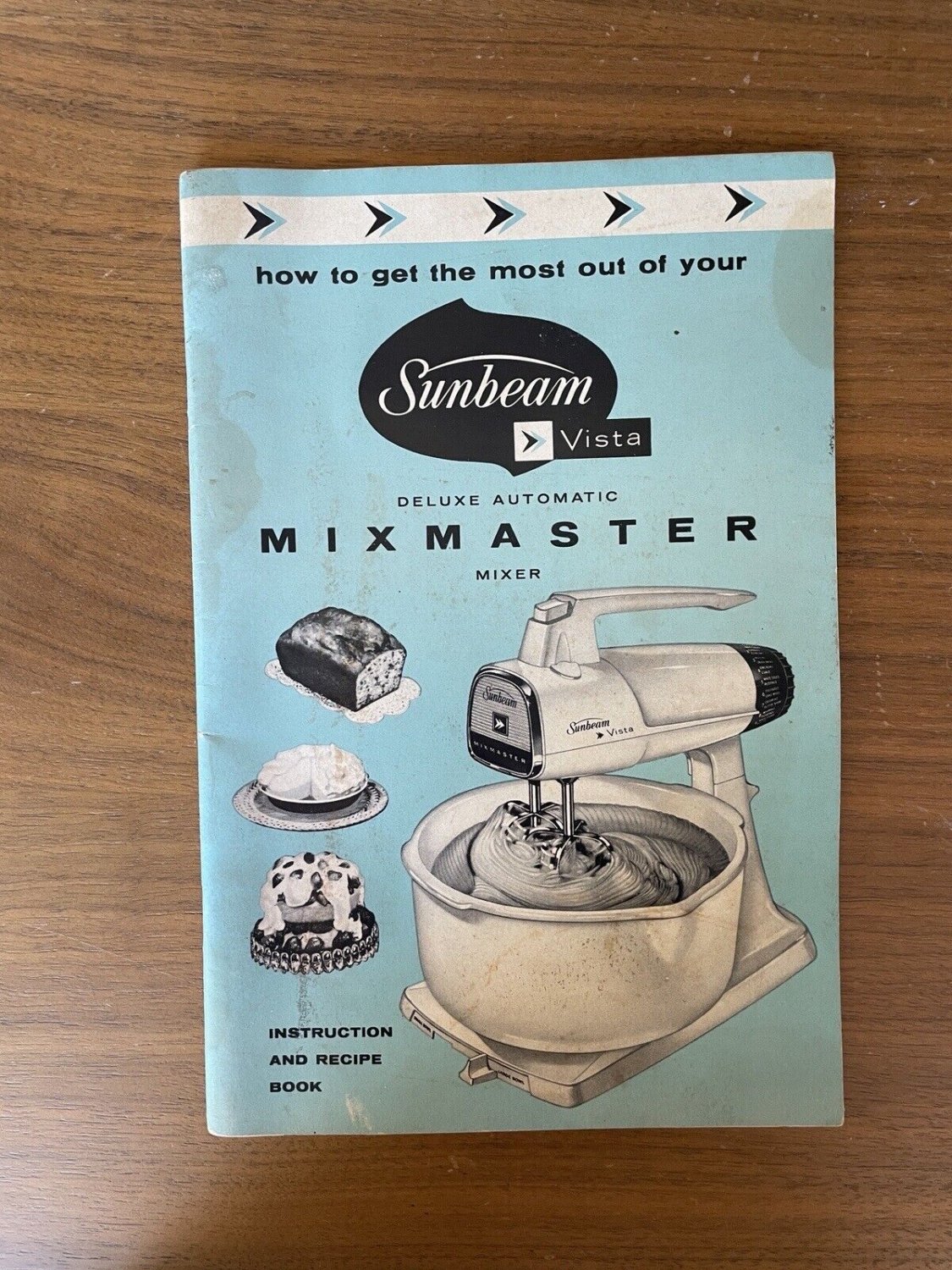 Sunbeam Vista Mixmaster Food Mixer Instruction Recipe Cookbook Manual 1962
