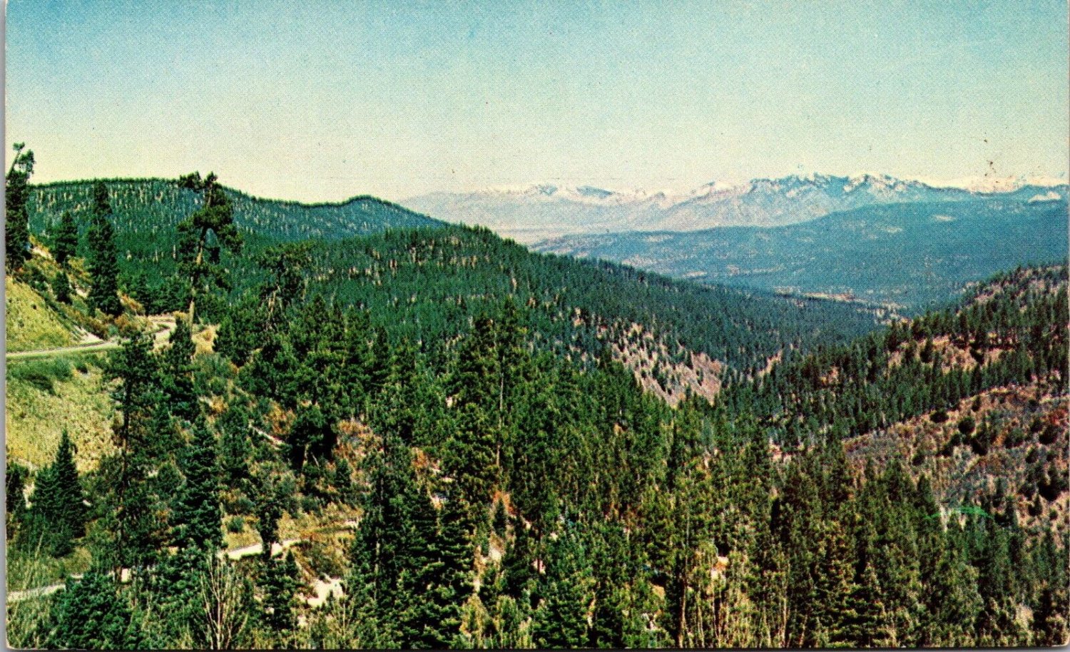 View From US Hill New Mexico State Highway Postcard Unposted