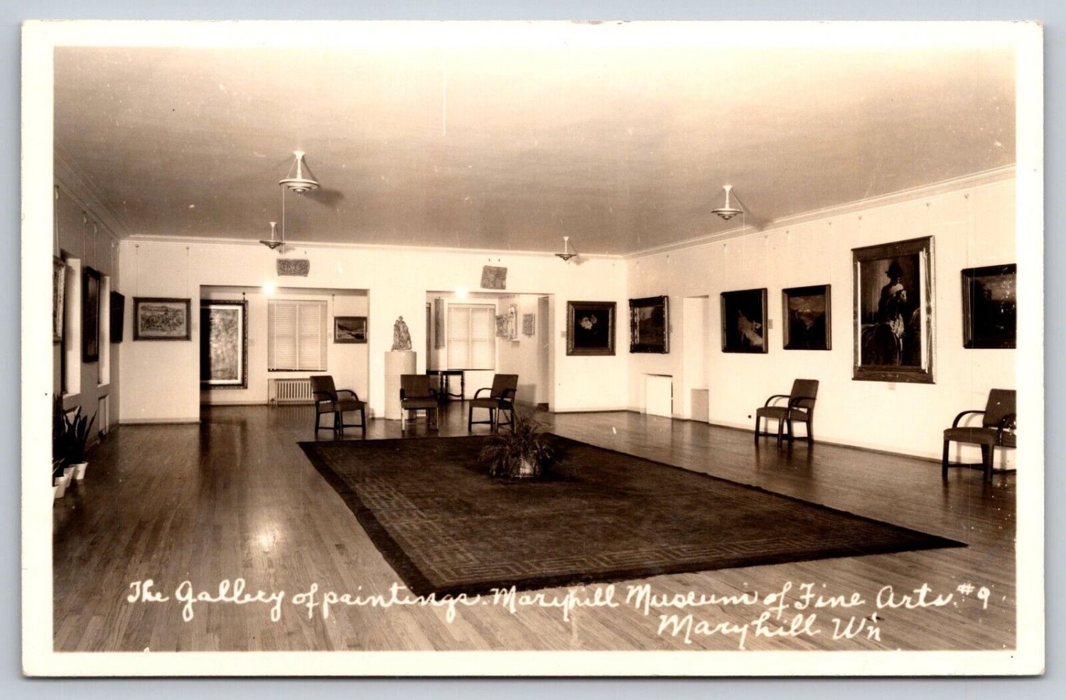 The Gallery Of Paintings Maryhill Museum Of Fine Arts WA Postcard RPPC