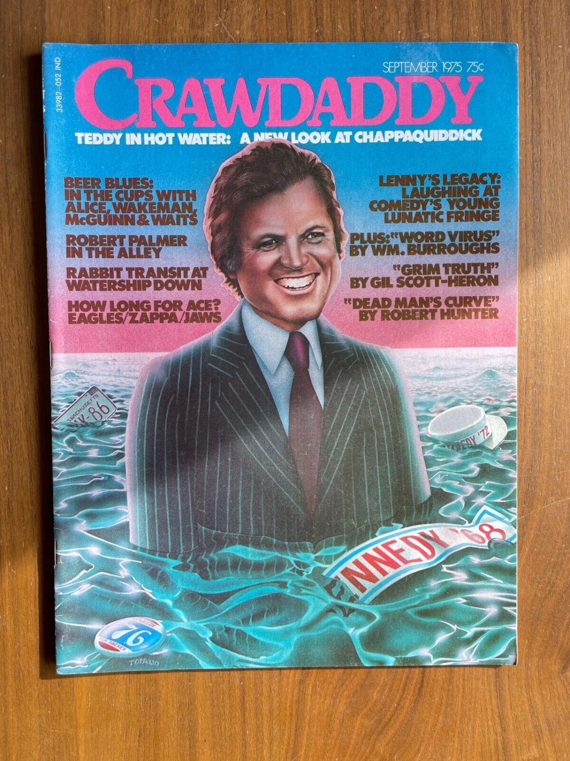 Crawdaddy Magazine September 1975 Ted Kennedy Cover