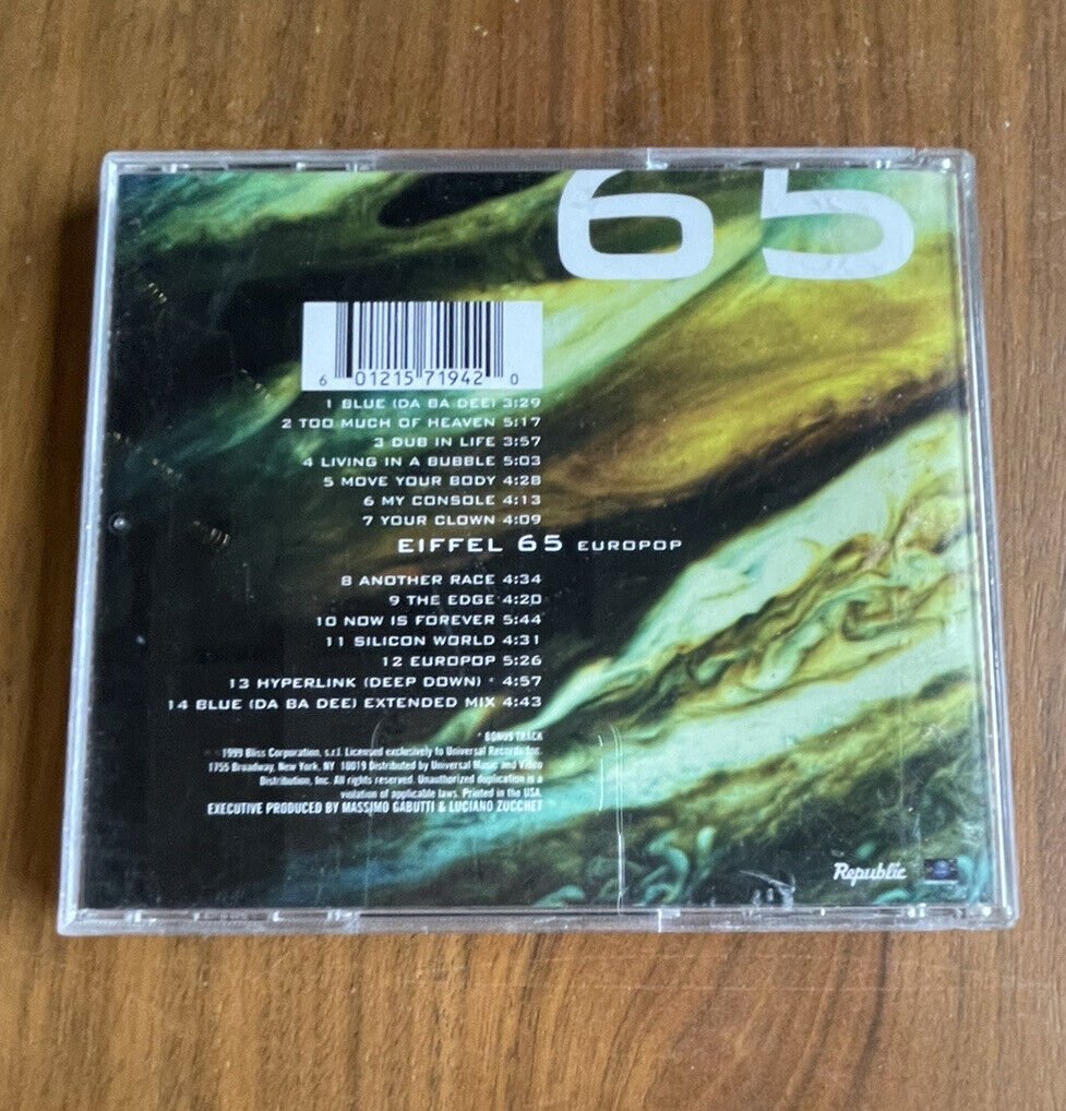 Eiffel 65 By Europop Music On Cd